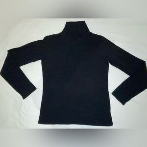 Emporio Armani Stretch Slim Fit Black Turtleneck Sz 8 EUC